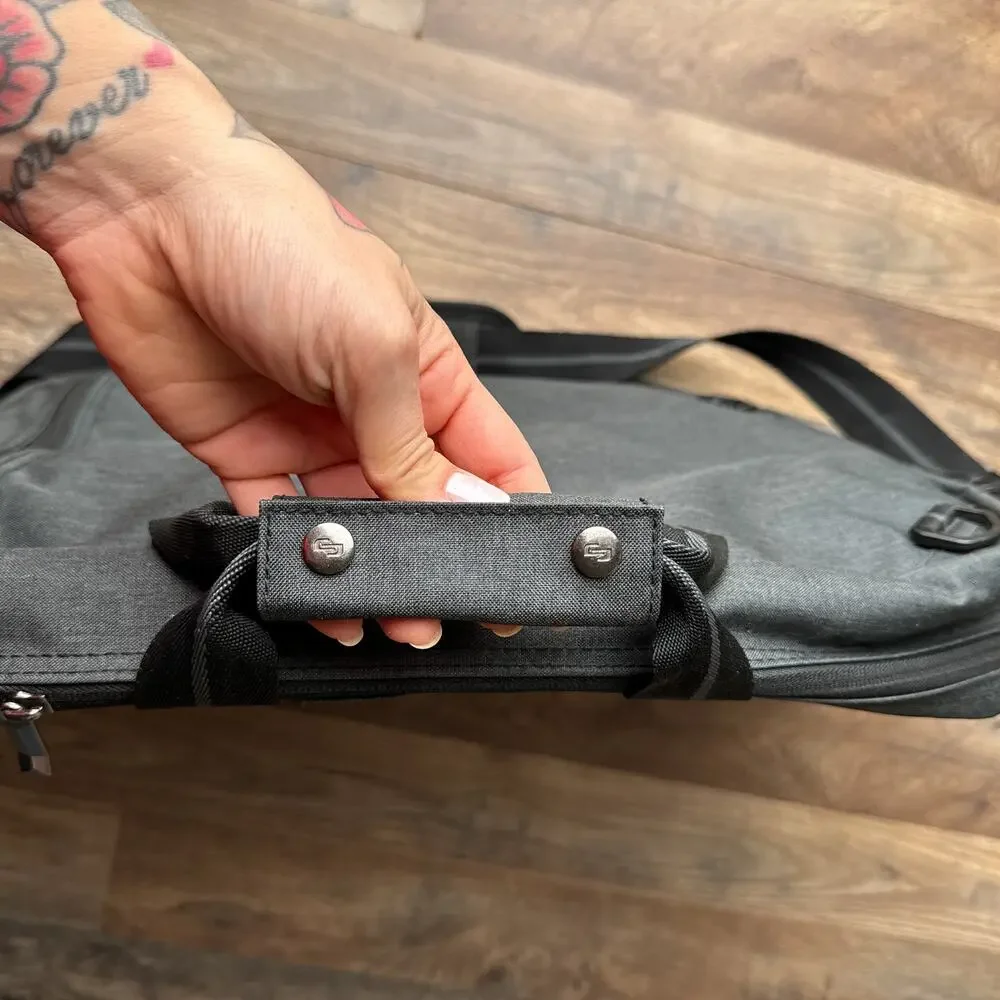 SOLO New York Duane Hybrid Briefcase Backpack Black‎ Removable Shoulder Strap